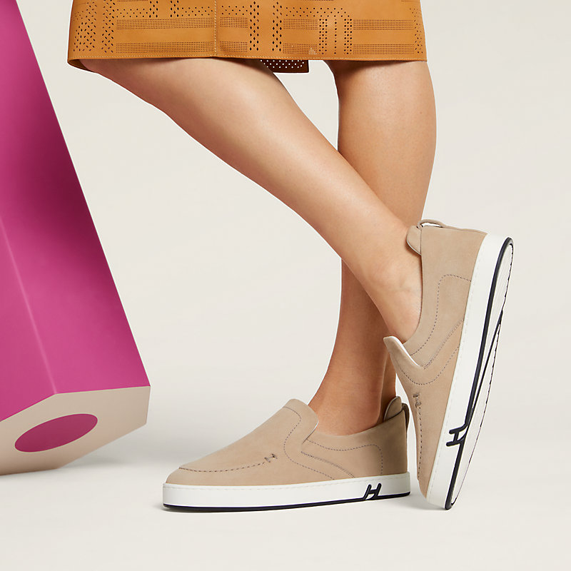 Sneakers slip-on Kiddy - Beige | Hermès France Sneakers slip-on Kiddy - Beige | Hermès France